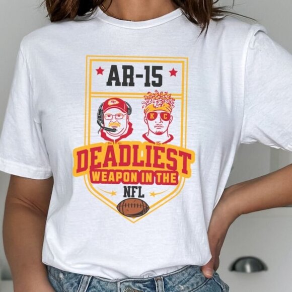 Tops - Kansas City Chiefs Shirt Andy Reid and Patrick Mahomes AR-15 NFL Shirt